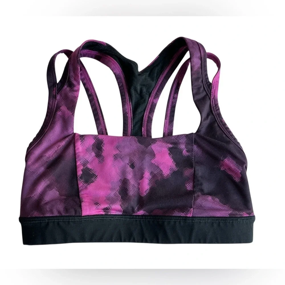lululemon athletica Pink and Black Sports Bra
